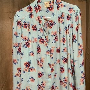 Cute flowery button up shirt